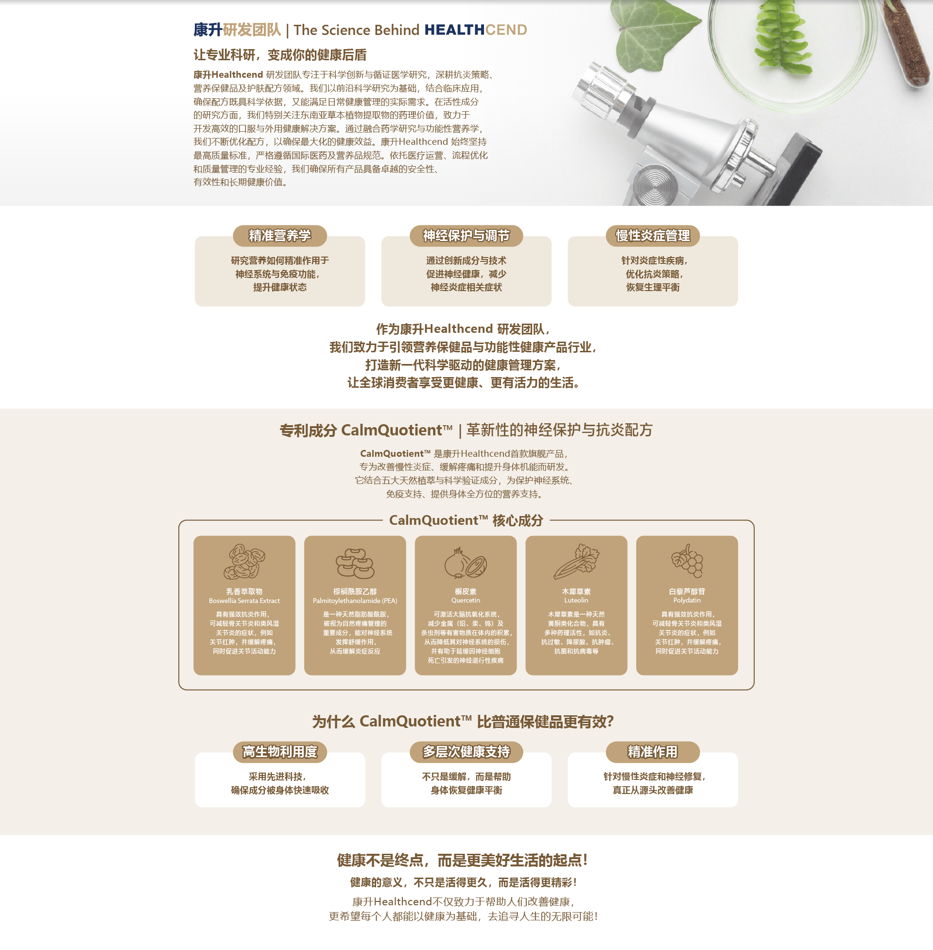 HEALTHCEND - Science Behind Healthcend